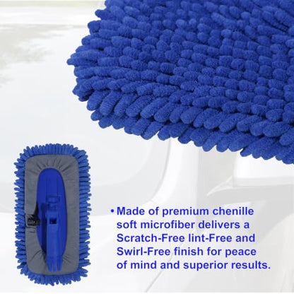 Conliwell Car Wash Brush Mop Cleaning Tool with 20"-29" Retractable Stainless Steel Handle, Wash Mop Car Detailing Cleaning Brush Care Kit for Cars Truck, Sedan, SUV, RV, Trailer