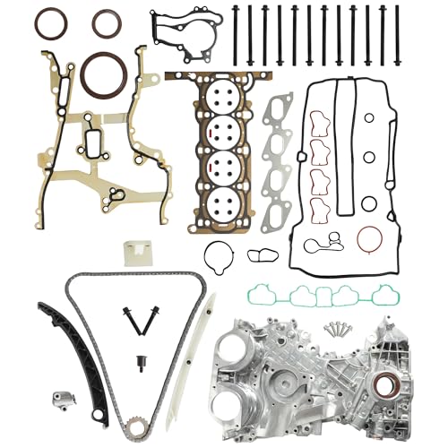 1.4L Head Gasket Set Timing Chain Kit &Timing Chain Cover w/Oil Pump Inside | Fit For 1.4LChevy Sonic/Cruze/Trax 2011-2020 Buick 1.4L Encore 2013-2017 OE#25199424 HS26540PT-1 - size: Head Gasket +Timing Chain Kit+Timing Chain Cover