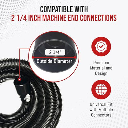 MP Maresh Products Vacuum Hose Replacement Compatible with Shop Vac Style Wet Dry Vacuum Cleaner - Crushproof Dust Collection Hose for Industrial and Commercial Use with Suction Control - 20' x 1-1/4" - size: 20 Foot Hose