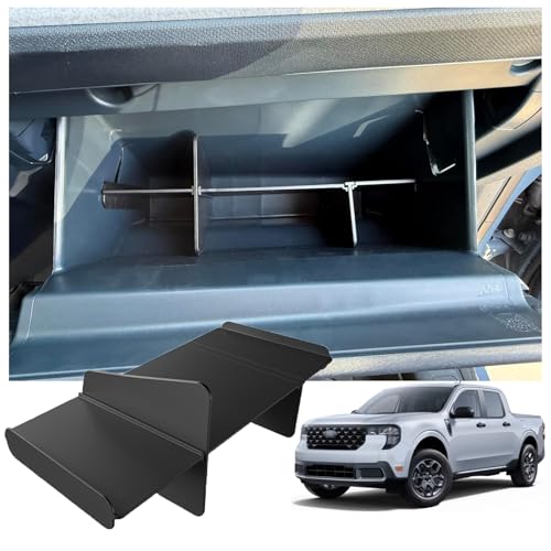 Car Storage Organizer for Ford Maverick 2026 2025 2024 2023 2022 Glove Box Organizers Insert Compartment Tray ABS Black Dividers for Ford Maverick Accessories