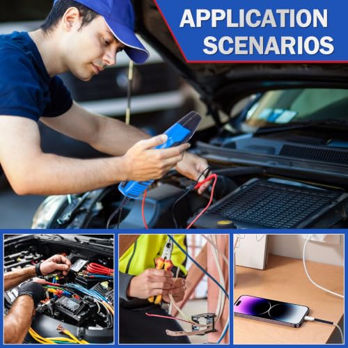 350W Mini Heat Gun Kit with 460pcs Waterproof Solder Seal Wire Connectors & 3:1 Heat Shrink Tubing, Dual-Temp 482°F/752°F (250°C & 400°C) Fast Heating for Automotive, Marine, Wiring Repair 10-26 AWG - size: 460