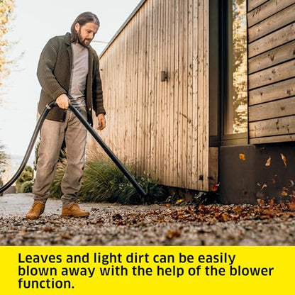 KÄRCHER Shop Vacuum WD 3, 4.5 Gal, 2.8 Peak HP, 26 ft Reach, Wet Dry Vacuum Cleaner, Blower Function, Crevice Tool, Floor Nozzle, Great for Car Cleaning - style: WD 3