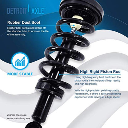 Detroit Axle - 2 Rear Struts for 2007-2017 Ford Expedition | Lincoln Navigator [w/o Electronic Suspension] Complete Struts w/Coil Spring Replacement Ready Strut Shock Assembly - size: 171139 x2/PAIR