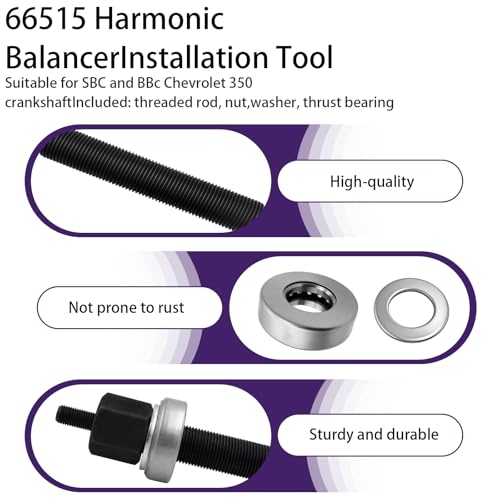 66515 LS Harmonic Balancer Installation Tool Kit for Chevy SBC BBC Engines– Effortless and Secure Crank Installation