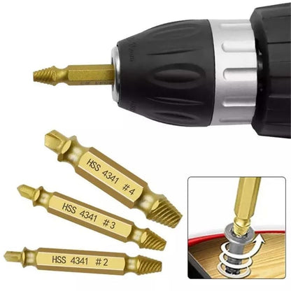 JIAOLUIOLI Damaged Screw Extractor Set, 6PCS Stripped Bolts Extractor Kit, Easy Removal of Rusty & Broken Drill Bits, Drill Bit Bolt Remover and Extractor, Broken Stripped Screw Extractor (Gold)