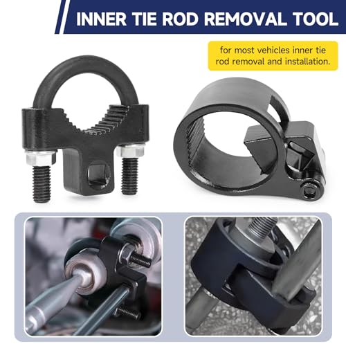 Inner Tie Rod Removal Tool for Most Vehicles Inner Tie Rod. | 27-44mm Tie Rod End Hex Wrench Tool with 1/2" Drive and 3/8'' Low-Profile Inner Tie Rod U-Wrench Tool