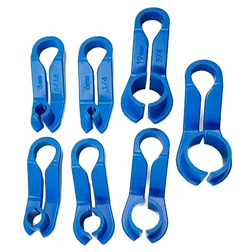KIRO&SEEU 16PCS Car AC Fuel Line Disconnect Removal Tool Set with Storage Box, Valve Core Remover Tool Kit for 1/4 5/16 3/8 1/2 5/8 3/4 7/8 Inch Master Quick Disconnect Tool Kit