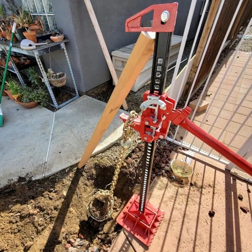 BIG RED TR6501B Torin 48" Ratcheting Off Road Utility Farm Jack, 3 Ton (6,000 lb) Capacity, Red - size: 48 inch Red
