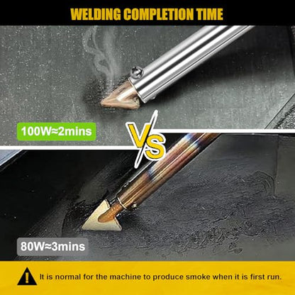 100W Digital Plastic Welder Iron UL Certified Adjustable Temp Kit | UL Certified 100W plastic welder with LED digital display and adjustable temp control for stable, safe plastic fusion repair
