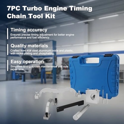 Engine Timing Chain Tool Kit, Premium Grade Camshaft Alignment Locking Set, Precise Universal for Vau/x/ha/ll, O/pe/l, Che/v/y Cr/u/ze, Che/v/Role/t, 2009-2020 1.0/1.2/1.4L Engines