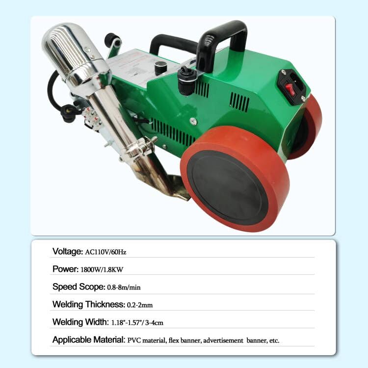 TECHTONGDA Automatic Hot Air Welder 110V PVC Banner Welding Machine Heat Jointer Plastic Fabric Welder Seamless Splicing Machine with Welding Thickness 0.2-2mm for Advertising Cloth Banner Fabric PVC