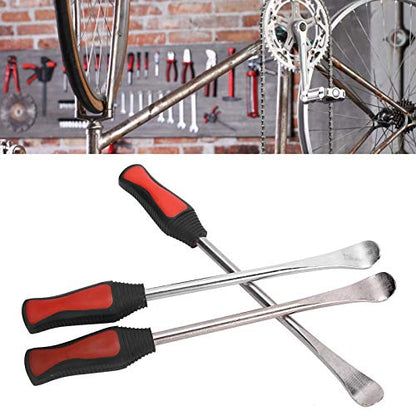 11in Tire Iron Spoons, Tire Spoon Lever Iron Tool, Changing Tire Lever Bar Set, Tire Changer Remove Tyre Heavy Duty Stainless Steel for Motorcycle Bike Scooter Mower(3PC)