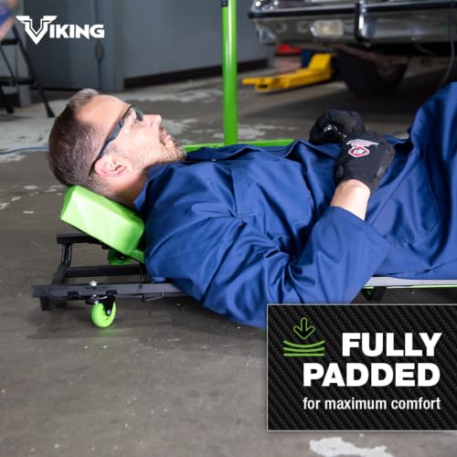 AFF Viking Mechanic's Creeper - Low Profile Fully Padded Design with Adjustable Head - Heavy Duty - style: 40" Adjustable Head