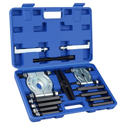 14PCS Bearing Puller Set Bearing Separator 2" and 3" Splitters for Effortless Bearings Removal Kit, Heavy Duty 5 Ton Capacity Bearing Separator(Blue) - color: Blue