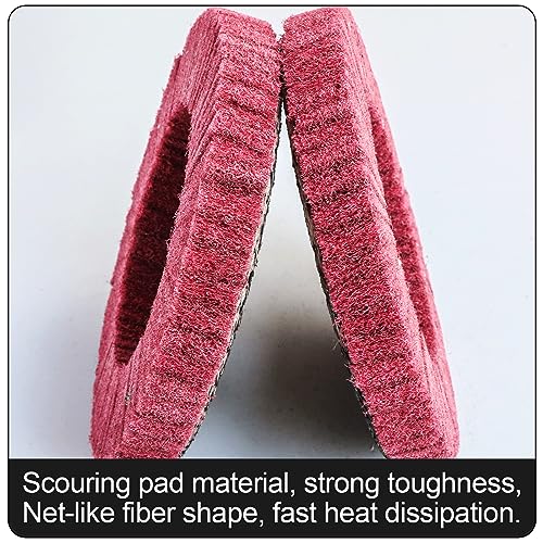 FPPO 12Pcs 4.5" x 7/8" Nylon Fiber Flap Disc Polishing Grinding Wheel,Scouring pad Buffing Wheel for Angle Grinder, Polishing Tools,Abrasive disks for Power-Operated Grinders