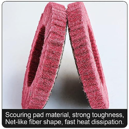 FPPO 12Pcs 4.5" x 7/8" Nylon Fiber Flap Disc Polishing Grinding Wheel,Scouring pad Buffing Wheel for Angle Grinder, Polishing Tools,Abrasive disks for Power-Operated Grinders