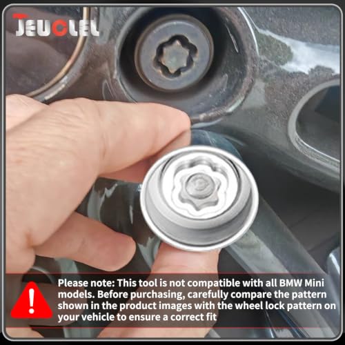 061 Wheel Locking Nut Key for BMW Mini, Socket (OD 29mm-ID 26mm) | Wheel Lock Nut Socket Adapter, Anti-Theft Lug Nut Removal Tool, Anti-Theft Screw Remover, Repair Tool, Tyre Fitting, garage - size: Socket 061