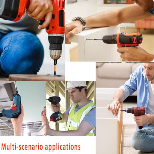 10PCS 1/4 Inch Hex Impact Bit Set, S2 Steel Magnetic Screwdriver Drill Bits for Impact Driver, 2" Long, Machined with Storage Case