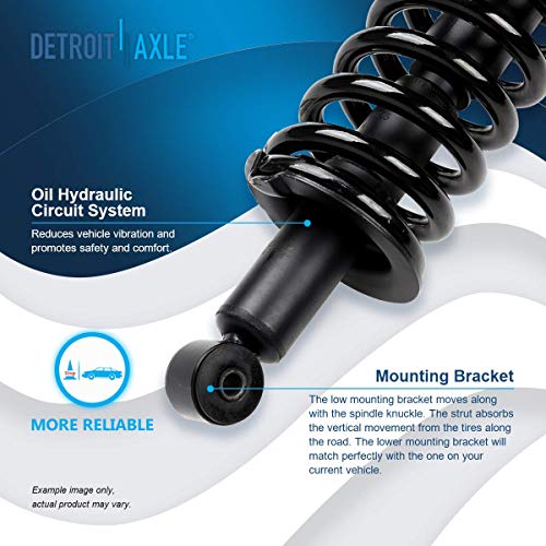 Detroit Axle - 4WD 2 Front Struts for Nissan TITAN Pathfinder Armada INFINITI QX56 Complete Struts w/Coil Springs Replacement Quick Install Ready Strut Shock - size: 171358 x2/PAIR