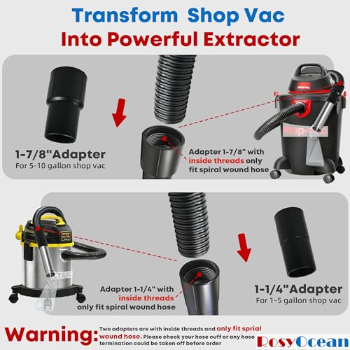 View Vacuum Wand Accessory for Carpet Upholstery Cleaning | Visible cleaning nozzle,Lightweight handheld tool,Works with most portable extractors - size: Small