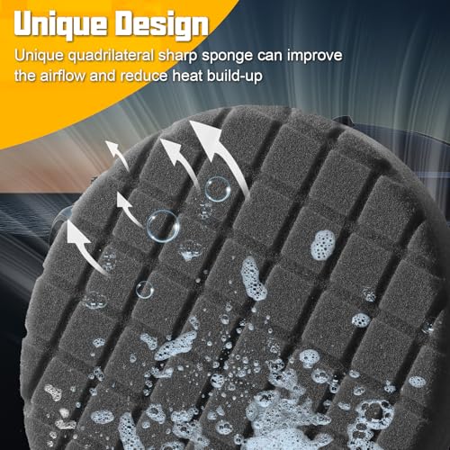 Polishing Pad 6.5 Inch, 3Pcs Black Light Cut Foam Buffing Pads for Car Buffer Polisher, Finishing, Polishing and Waxing - color: Black, size: 6.5 - Inch
