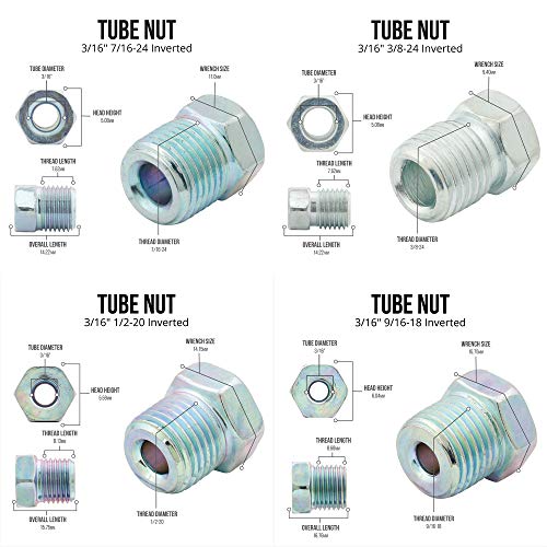 4LIFETIMELINES Copper-Nickel Alloy Non-Magnetic Brake Line Tubing Coils & Fitting Kits - Superior Anti-Rust Protection, 3/16 x 25 ft, Easy Bend & Install, 2 Full Kits for Complete Brake Line Repair - size: Pack of 2