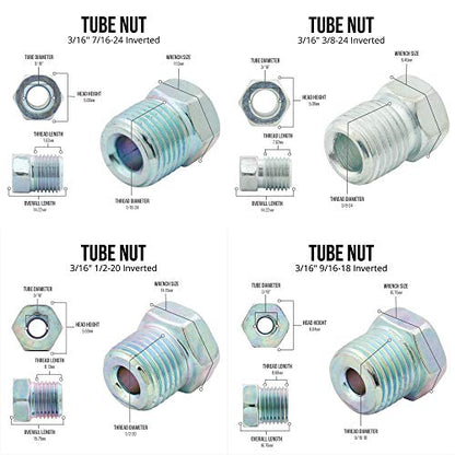 4LIFETIMELINES Copper-Nickel Alloy Non-Magnetic Brake Line Tubing Coils & Fitting Kits - Superior Anti-Rust Protection, 3/16 x 25 ft, Easy Bend & Install, 2 Full Kits for Complete Brake Line Repair - size: Pack of 2