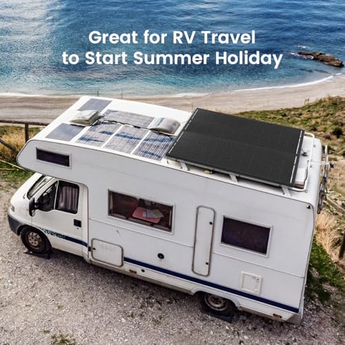 Solar Panel 200 Watt 12 Volt Monocrystalline – High Efficiency 200W 12V Solar Panel, Waterproof Junction Box, Off-Grid Battery Charger for RV, Boat, Cabin, Camper & Home Backup Power System - size: 200W