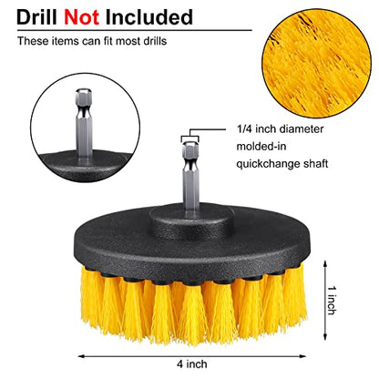 Remerry 6 Pcs Drill Brush Attachment Power Scrubber Cleaning Kit Multi Purpose Set Brushes for Bathroom Surfaces Tub Grout Shower Kitchen Tile Auto Car Boat