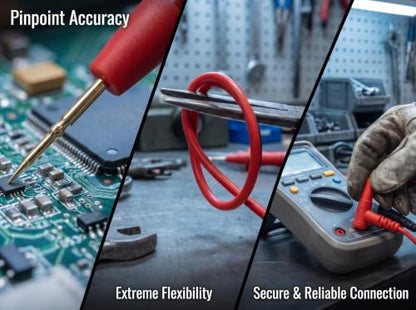 1000V 20A Multimeter Leads, Ultra-Sharp Gold-Plated Probes, Silicone Meter Leads for Fluke, Klein, AstroAI Multimeter and Automotive Testing(40.5in)