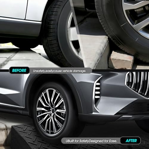 DNA Motoring 6.3" Rise Rubber Curb Ramp Heavy Duty Loading Driveway Ramp Threshold Ramp 39" W x 19.5" D x 6.3" H for Loading Dock, Warehouse, Motorcycles, Cars, TOOLS-00652 - style: 6.3 in