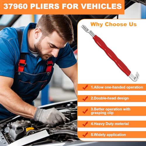 Electrical Disconnect Pliers 37960, 8in Automotive Electrical Connector Disconnect Separator Pliers13120, Electrical Disconnect Remove Tool Electrical Plug Tools Pliers for Cars (2025 Upgrade) - color: 1*red Straight