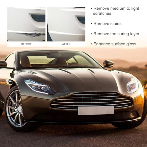 Scratch Remover for Vehicles - Car Paint Scratch Remover with Sponge & Wipe, Car Scratch Repair Kit for All Color, Auto Detailing Polish for Light to Deep Scratches (2PCS)