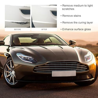 Scratch Remover for Vehicles - Car Paint Scratch Remover with Sponge & Wipe, Car Scratch Repair Kit for All Color, Auto Detailing Polish for Light to Deep Scratches (2PCS)