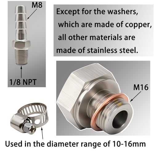 Oil Pump Priming Adapter Kit Compatible with All Chevy GM, LS Engines LS1 LS2 LS3 LSX 5.3L 6.0L 6.2L，Stainless Steel Oil Drain Valve, M16x1.5 to 1/8 NPT Oil Pan Drain Plug
