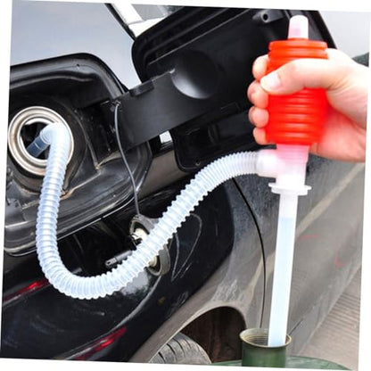 Handheld Oil Transfer Pump Kit 10-Piece Set for Diesel and Automotive Fluids Manual Siphon Hose Comfortable to Hold for Fuel Transfer