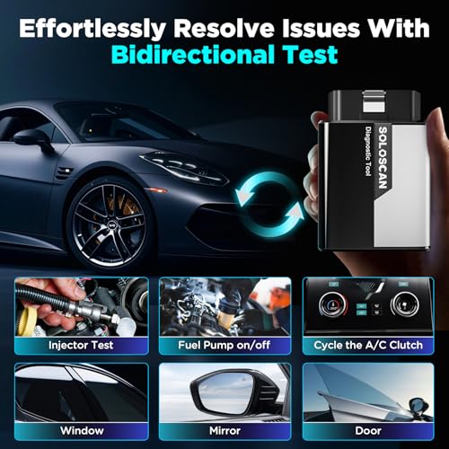 KINGBOLEN Soloscan for BMW/Mini/Rolls-Royce OBD2 Scanner Bluetooth, Bidirectional Test Diagnostic Scan Tool with All Resets, Full Systems Car Code Reader for Android & iOS, No Subscription Fees