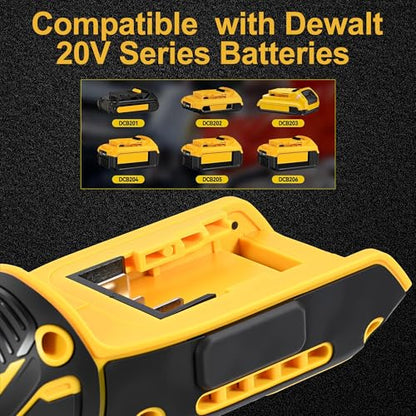 3/8" Electric Cordless Ratchet Wrench Compatible with Dewalt 20V Series Batteries, 80 N.m Battery Powered Slim Power Ratchet Driver with Extended 6” Neck LED Light Variable Speed Trigger (Tool Only)