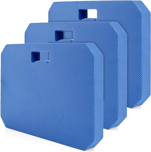 Hacaroa Set of 3 Extra Thick Kneeling Pad, High Density Foam Garden Kneeler, Comfortable Knee Pad Cushion for Work, Yoga Exercise, Baby Bath, Lightweight, Water Resistant, Blue - color: Blue, size: Large
