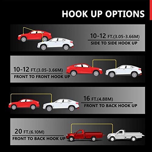 Heavy Duty (16ft 6 Gauge, Copper Wire) Battery Jumper Cables Jump Start Booster Kit works with Universal Vehicle Car SUV Pickup Truck - size: 6 Gauge 16FT Cable Length