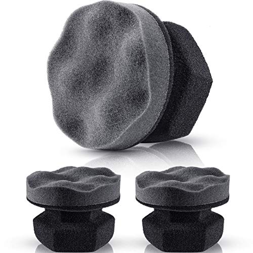 3 Pieces Tire Shine Applicator Tire Dressing Applicator Pads Tire Sponge Applicator Foam Tire Gel Wet Applicator Car Detailing Reusable Cleaning Supplies for Tire Shine (Gray,4.33 Inch) - color: Gray, size: 4.33 Inch