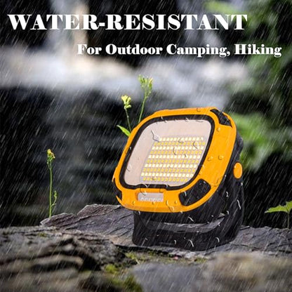 2 Pack Magnetic Work Light Rechargeable 5000 Lumens, 4 Brightness & 4 Color LED Flood Light, 36h Runtime, USB-A Output Port, Ipx4 Waterproof for Car Repair, Construction, Emergency, Garage, Hurricane