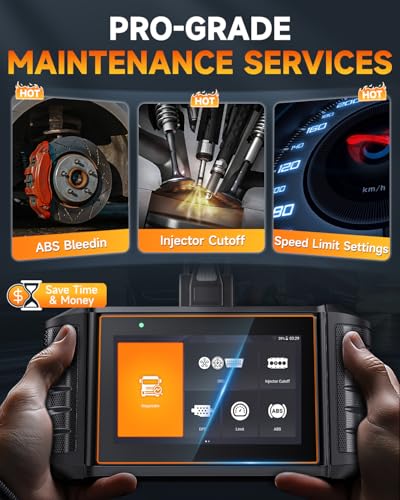 FOXWELL HD500 Heavy Duty Truck Scanner - Diesel Scanner with DPF Regen/Injector Cutoff/Limit Setting, Full System Diesel Diagnostic Scan Tool for Cummins, Detroit, Caterpillar, Paccar & Pickup Trucks - color: Black