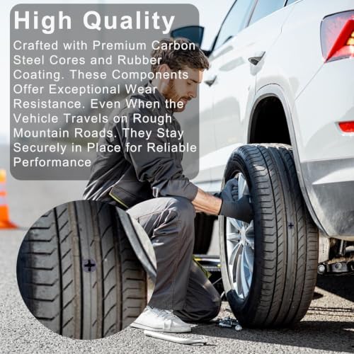70PCS Tire Plug Kit, Heavy Duty Screw in Tire Plugs for Tubeless Tire Repair, Rubber Nails Flat Tire Puncture Fix Kit for Car, Motorcycle, Truck, Tractor