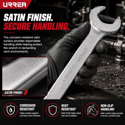 URREA 1-1/8 in Service Wrench, Thin Pattern Mechanics Wrench - color: Single Wrench, size: 1-1/8"