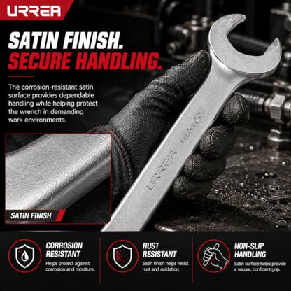 URREA 1-1/8 in Service Wrench, Thin Pattern Mechanics Wrench - color: Single Wrench, size: 1-1/8"