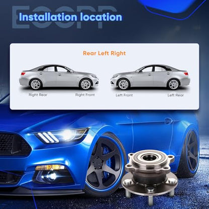 ECCPP 512382 Wheel Hub Bearing for Mitsubishi Outlander Sport 2011-2012 | for Mitsubishi Lancer 2008-2015 5 lugs w/ABS Sensor Pre-Greased Sealed - size: 512382