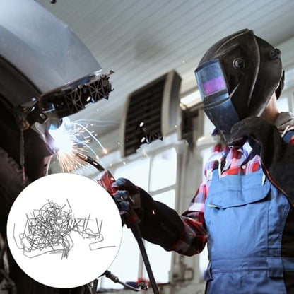 Hot Staple Car Bumper Welding Wire Plastic Welder Staples for Auto Repair Bumper Repair Welding Rod Vehicle Exterior Crack Fix 0.78 X 0.59 X 0.39 in 50 G