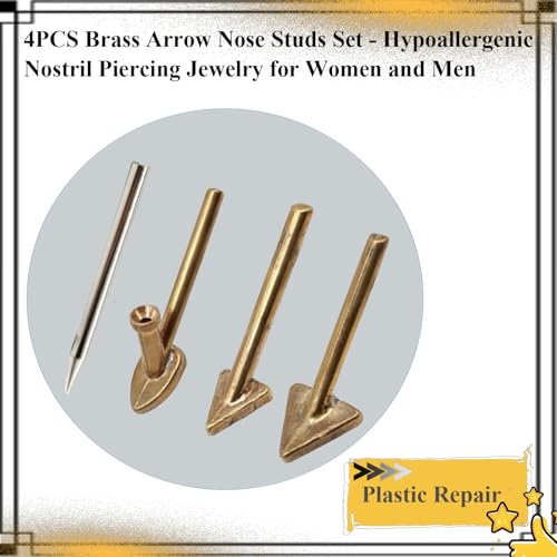 4 Pcs Copper Plastic Welding Tips for Soldering Iron, Replacement Triangular Trowel Smoothing Head Kit, Plastic Welder Tips Repair Tool for Car Bumper, Kayak, Dashboard