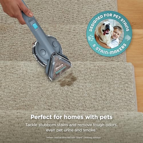Shark Stain Striker, Portable Carpet, Upholstery and Area Rug Cleaner, 4 Tools, Full Size Solutions, Stain and Odor Remover, Blue, PX202BRN - style: StainStriker + 4 Tools + XL Cleaning Solutions